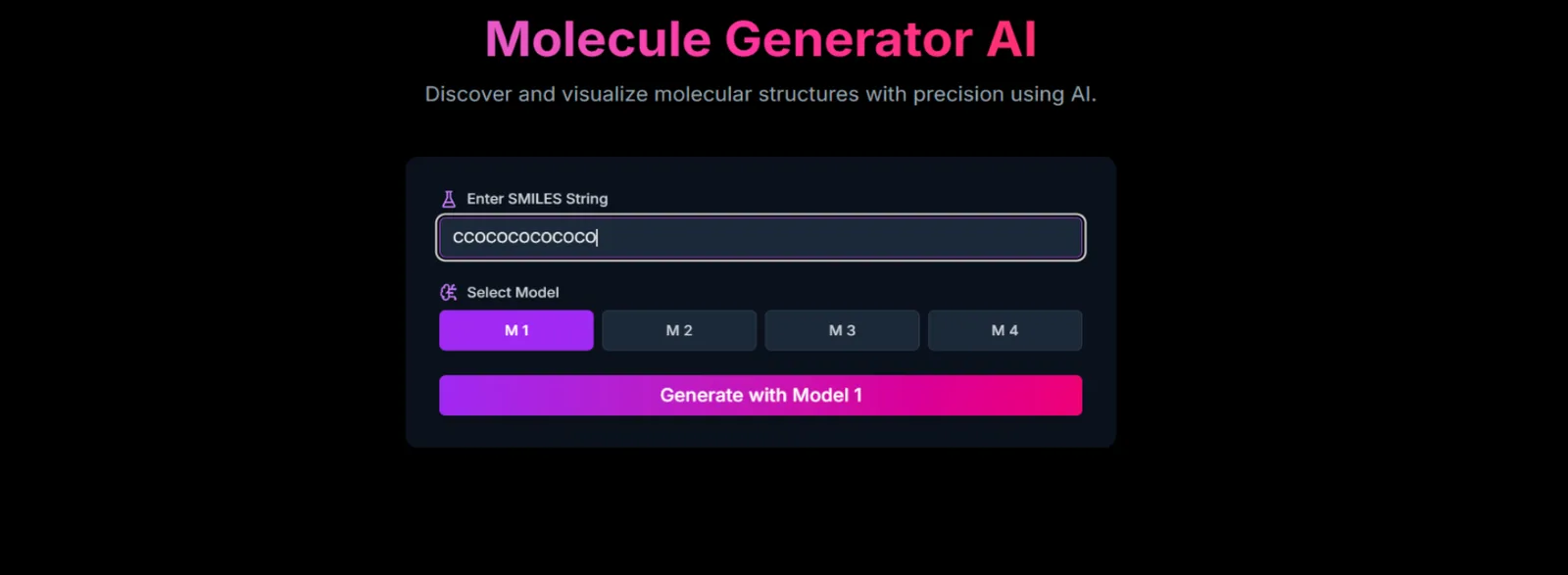 Molecule Generator AI screenshot